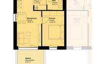 Erstbezug - 2-Zimmer-Wohnung inkl. Komplettküche, Balkon-Außenfläche, Klimaanlage und Kellerabteil/ SBSG Top 2-20