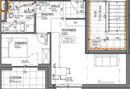 2 Zimmerwohung mit moderner Küche und Loggia nahe dem Zentrum von Linz