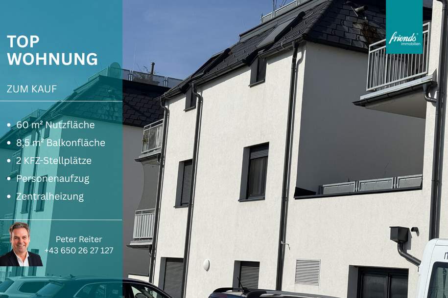 Top Wohnung mit 2 Parkplätzen, Wohnung-kauf, 250.000,€, 2514 Baden