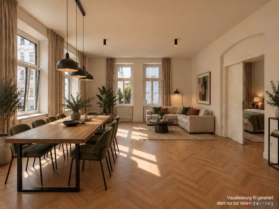 Sonnige 3-Zimmer Altbauwohnung nahe dem Augarten | Erstbezug nach Sanierung