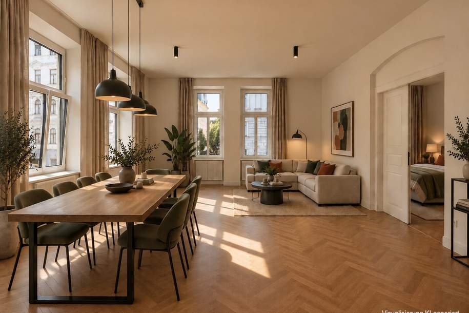 Sonnige 3-Zimmer Altbauwohnung nahe dem Augarten | Erstbezug nach Sanierung, Wohnung-kauf, 695.000,€, 1200 Wien 20., Brigittenau