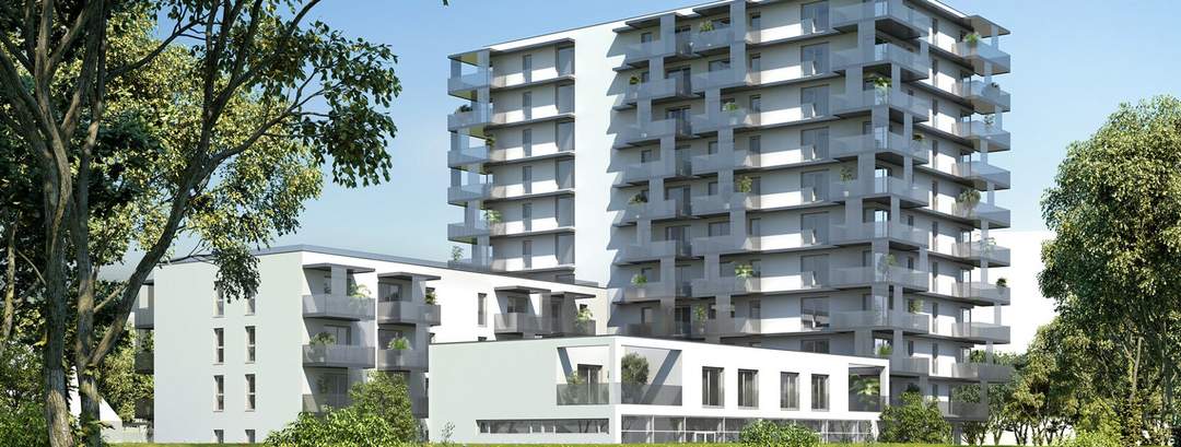 2-Zimmer-Wohnung inkl Küche, französischem Balkon und Kellerabteil mit Blick auf den Hirschstettner Badeteich / ZS15 OG1