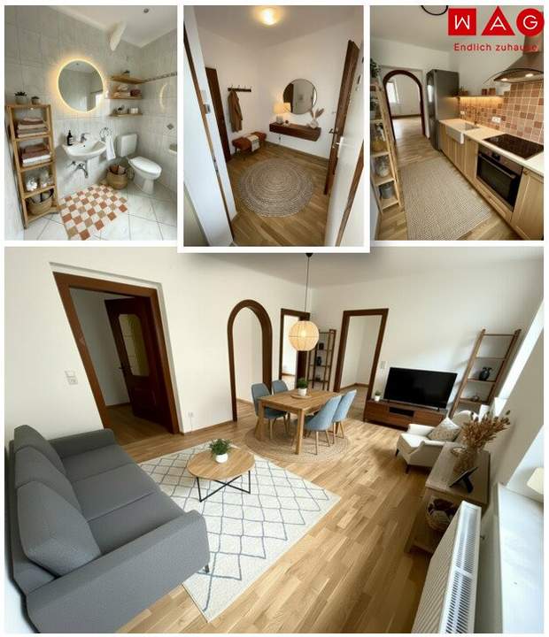 Wohnen mit Charme! Ruhige 3-Zimmer-Erdgeschosswohnung in Steyr-Münichholz mit Grünblick, hellem Wohnbereich &amp; stilvollem Ambiente – perfekt für alle, die das Besondere lieben!