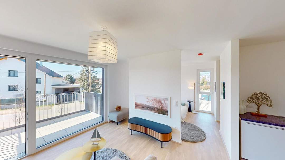 2 - Zimmer - Neubau mit Balkon zur Miete