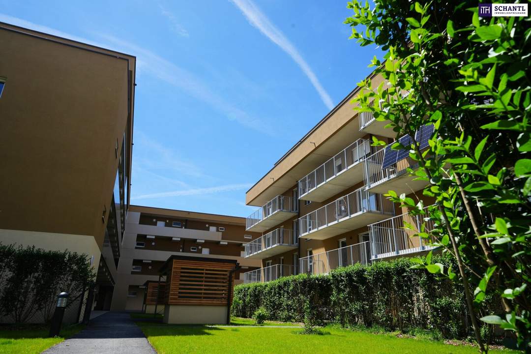 ZAUBERHAFT! TOP-QUALITÄT &amp; TOP-LEBENSGEFÜHL! Stilvoll leben, sonnig wohnen – großer Balkon mit süd/west Ausrichtung, Tiefgarage und VIELES mehr