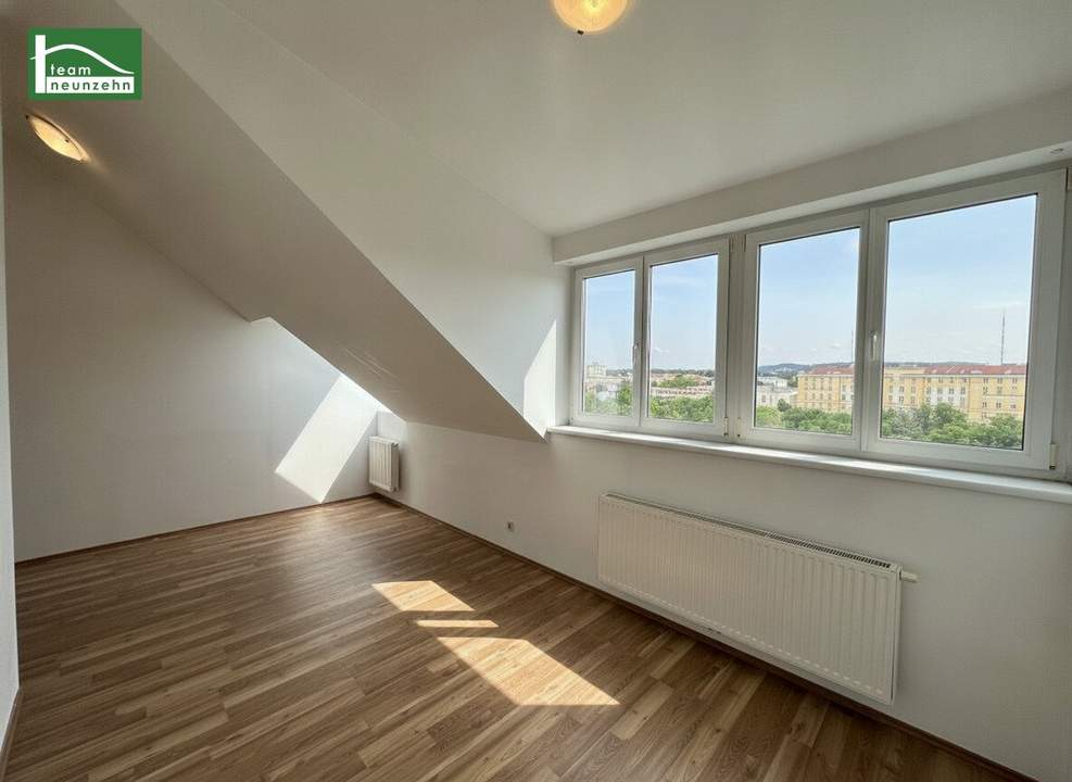 Weitblick-Dachgeschosswohnung mit Dachterrasse nahe Bahnhof Meidling zwischen Schönbrunn und Wienerberg