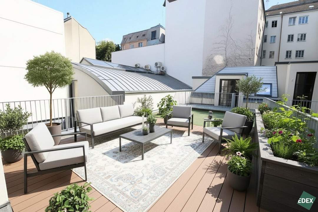 Marie | Terrassentraum im sanierten Altbau nahe Aumannplatz