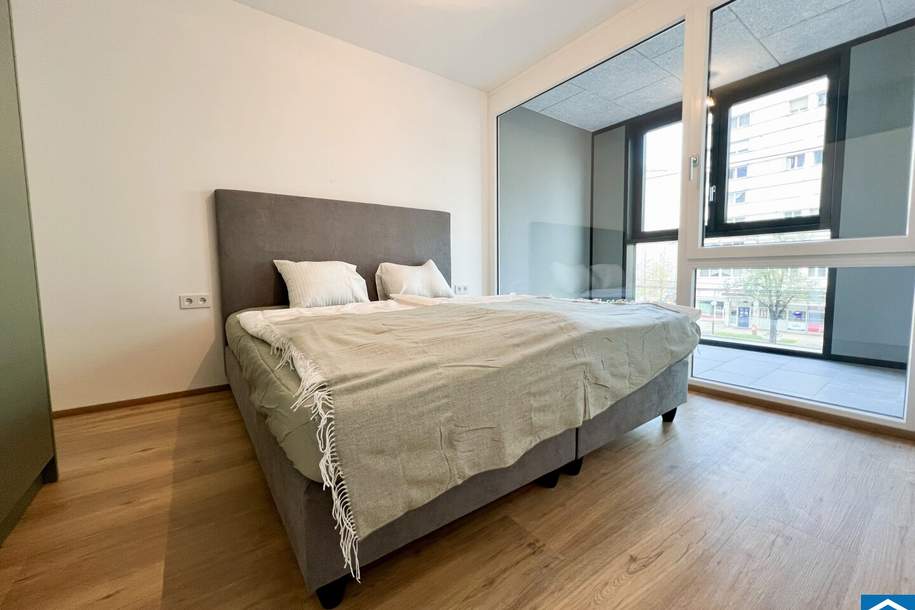 Urbanes Wohnen im High Five Tower ab 01 Juni 2025! Kompakte 2-Zimmer-Wohnung mit Loggia im 2.OG, Wohnung-miete, 640,00,€, 4020 Linz(Stadt)