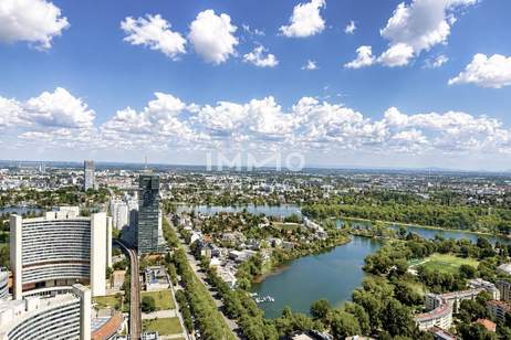 City Retreat mit Weitblick: 42. Etage - Ostseitiges Studio mit Loggia im DC2 Tower, Wohnung-miete, 1.100,00,€, 1220 Wien 22., Donaustadt