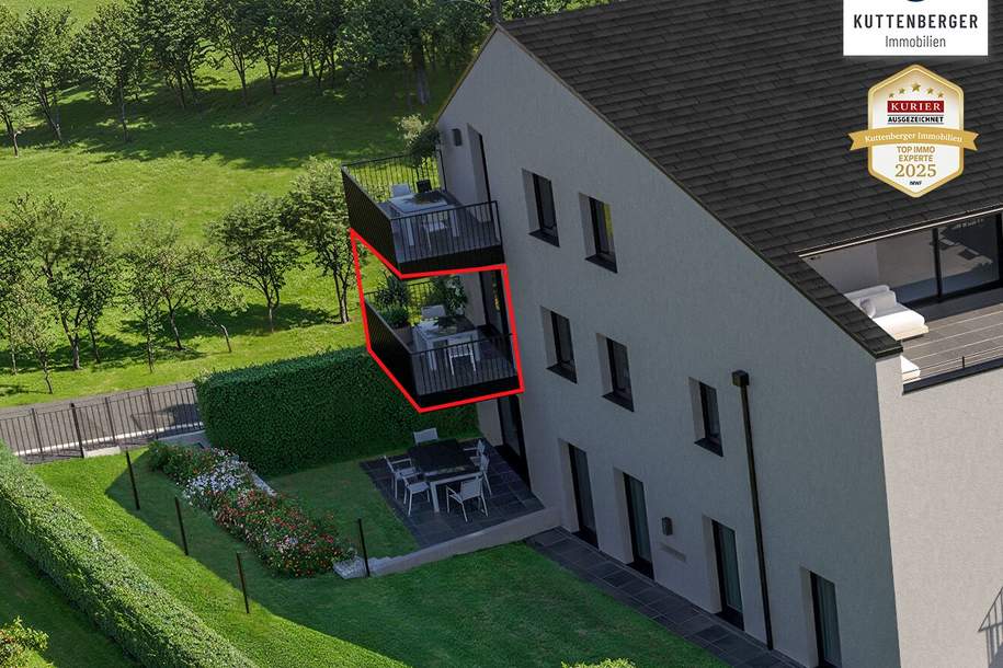 Erstklassige Balkonwohnung mit Blick in´s Grüne (Top 7) - Projekt "KraWe" Am Steindl, Wohnung-kauf, 389.000,€, 3500 Krems an der Donau(Stadt)
