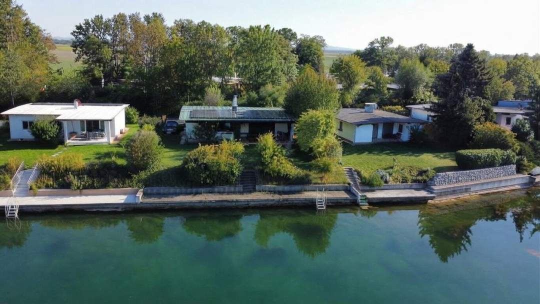 Eigengrund! Ruheoase 15 min von Wien: Bungalow am Badesee, ganzjährig bewohnbar