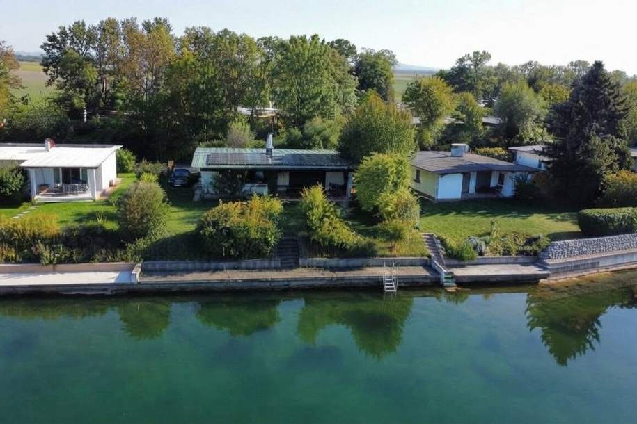 Eigengrund! Ruheoase 15 min von Wien: Bungalow am Badesee, ganzjährig bewohnbar, Haus-kauf, 475.000,€, 2325 Bruck an der Leitha