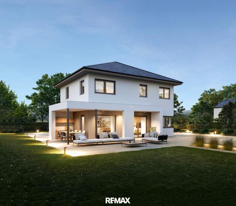 Planungsbeispiel "LEISTBARER Neubau" mit einem Fertighaus ELK AllinOne 131 SCHLÜSSELFERTIG schon ab € 1.075.- monatlich