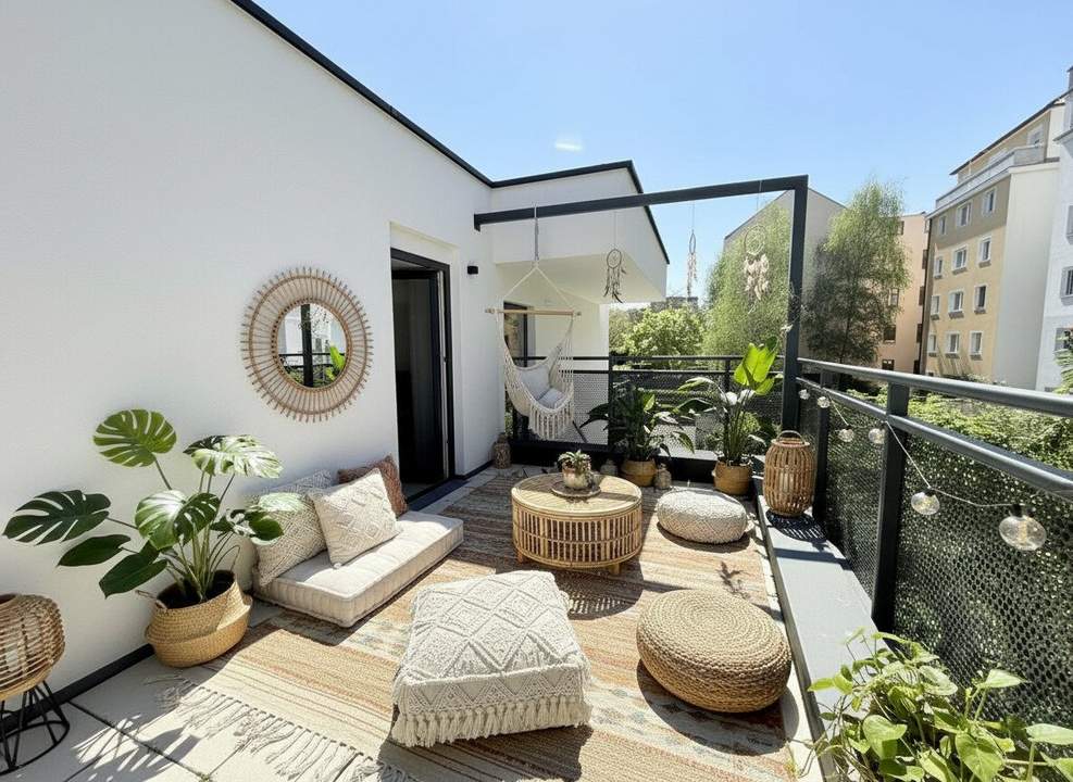 Neuwertige 1-Zi-Wohnung mit 2 Terrassen in 1210 Wien zur Miete! Anmietung MÖBLIERT oder UNMÖBLIERT möglich!