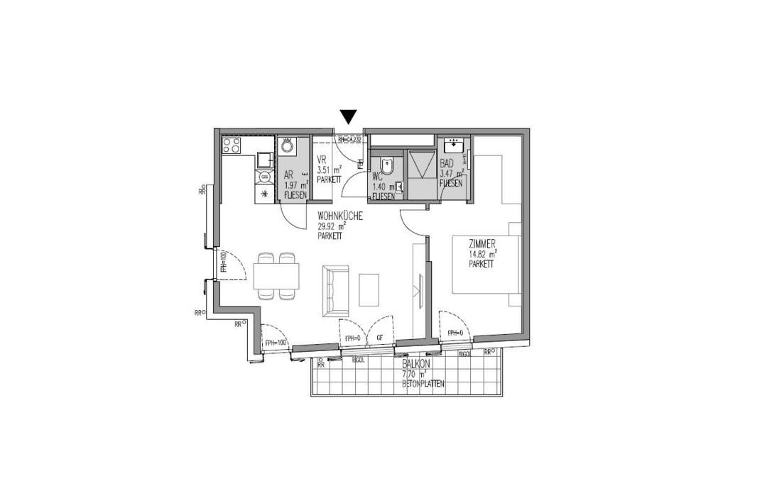 Erstbezug ab April! Gut geschnittene 2-Zimmer-Balkonwohnung in Nussdorf zu vermieten!