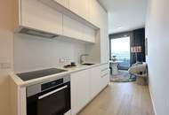 Danube Flats | Möblierte 1,5-Zimmer-Wohnung im 17. Stock | Fitness | Pool | Kellerabteil | U1