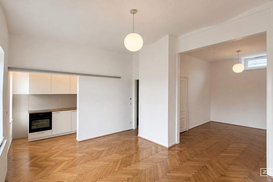 Stilvolles Dachgeschoss-Atelier - Erstbezug nach Generalsanierung | ZELLMANN IMMOBILIEN, Gewerbeobjekt-miete, 995,00,€, 1080 Wien 8., Josefstadt