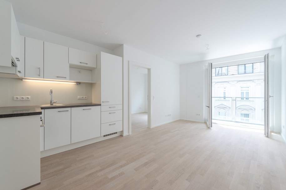 Moderne 2-Zimmer Wohnung in beliebter Lage / Kaiserstraße 82 / ab sofort verfügbar!!, Wohnung-miete, 925,00,€, 1070 Wien 7., Neubau