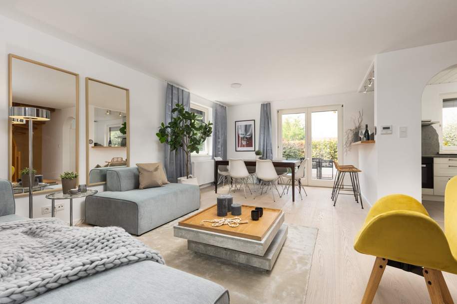 AM MÜHLWASSER - TRAUMHAFTE VOLLUNTERKELLERTE DOPPELHAUSHÄLFTE MIT VIELEN EXTRAS, Haus-kauf, 779.000,€, 1220 Wien 22., Donaustadt