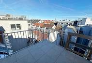 ERSTBEZUG, DACHGESCHOSS, klimatisierte 82 m2 Neubau mit Balkon, Wohnküche, 2 Zimmer, Wannenbad, Parketten, Augarten