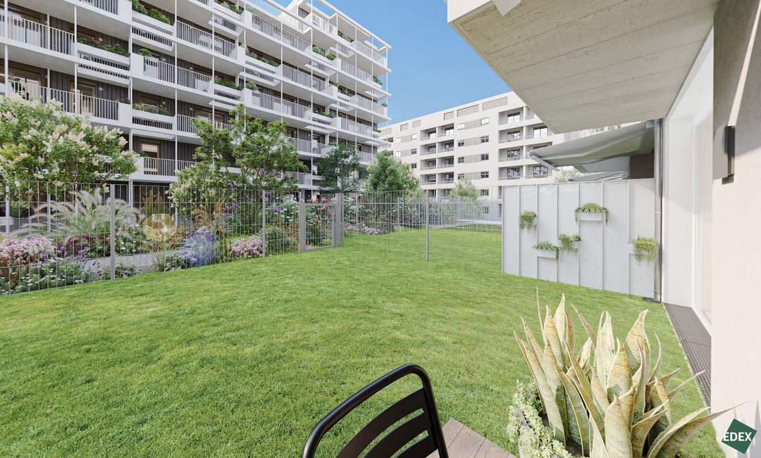 VILLAGE IM DRITTEN | Tramhafte 2-Zimmer Wohnung mit Terrasse und Eigengarten