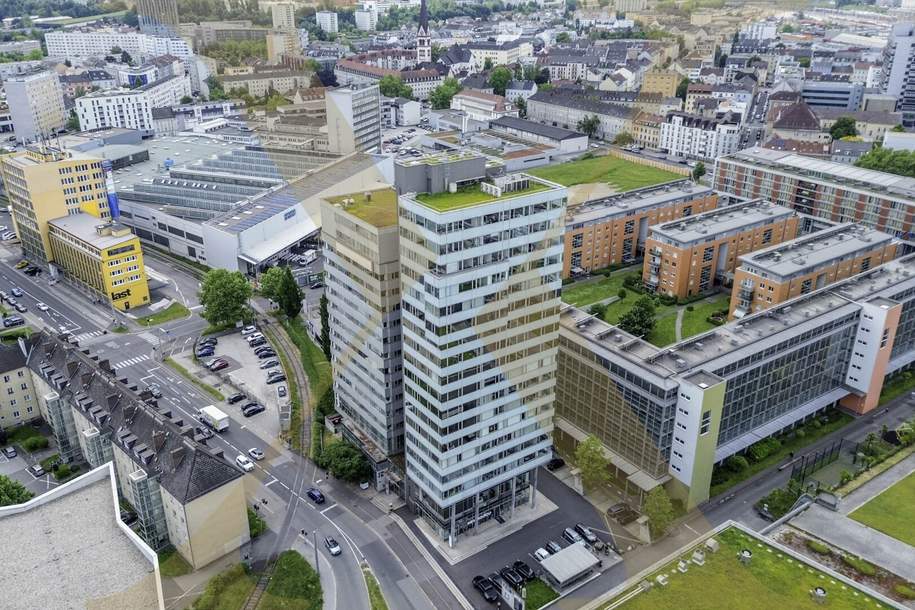 Helle und moderne Bürofläche im City Tower II in Linz zu vermieten!, Gewerbeobjekt-miete, 4.674,11,€, 4020 Linz(Stadt)