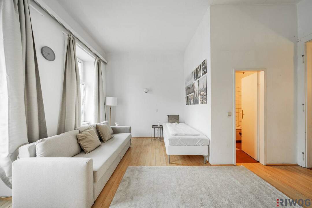 RETRO-CHIC II 2 ZIMMER ALTBAUWOHNUNG II 1. OG MIT LIFT II 53m² EIGENGARTEN II AIRBNB oder SELBST EINZIEHEN II SOFORT NUTZBAR II NÄHE U6/AKH/VOLKSOPER/WUK