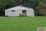 Halle mit größerem Grundstück und vielen Nutzungsmöglichkeiten!