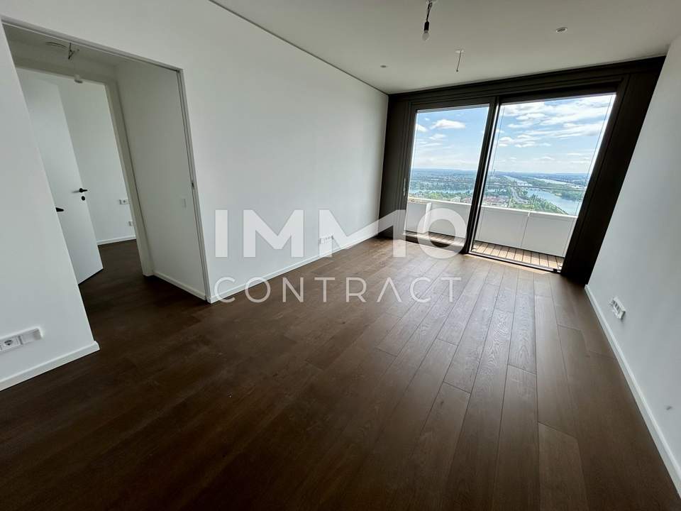 Hoch hinaus! Elegantes 2-Zimmer Apartment im 38. Stock und Blick auf die Alte Donau!