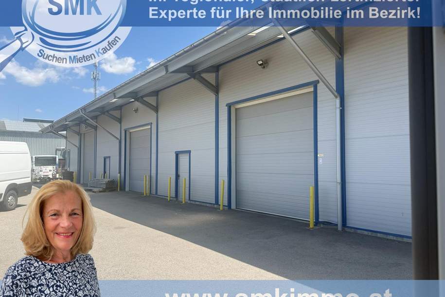 TOLLE GROSSZÜGIGE HALLE MIT GROSSEM SEKTIONALTOR!, Gewerbeobjekt-miete, 2.340,00,€, 2201 Korneuburg