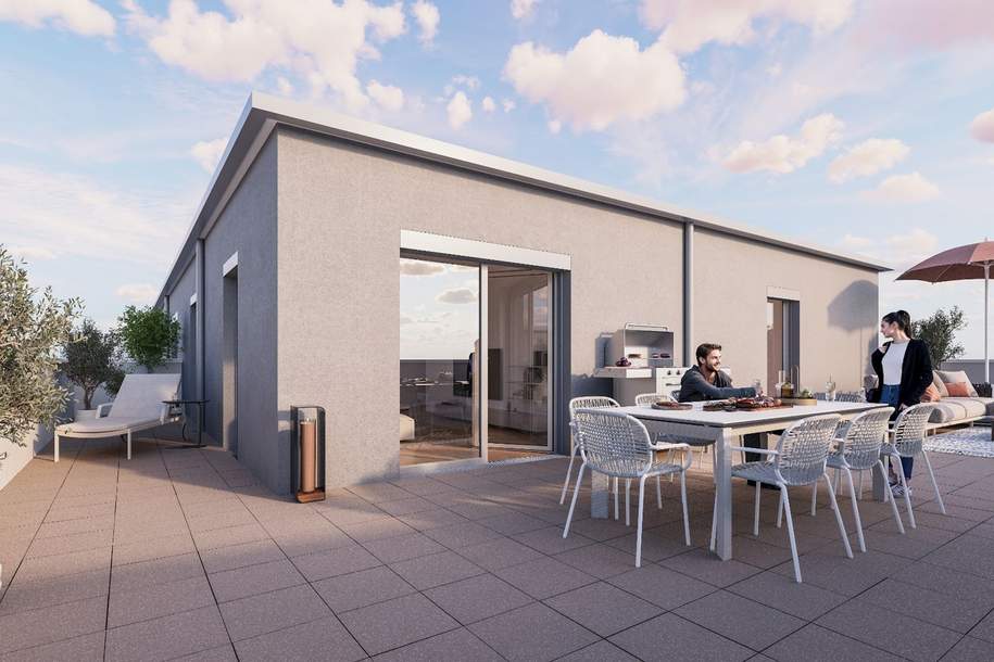 ZIELGERADE Eisenstadt Tür 77 - DACHGESCHOSS MIT TERRASSE - provisionsfrei direkt vom Bauträger, Wohnung-kauf, 485.000,€, 7000 Eisenstadt(Stadt)