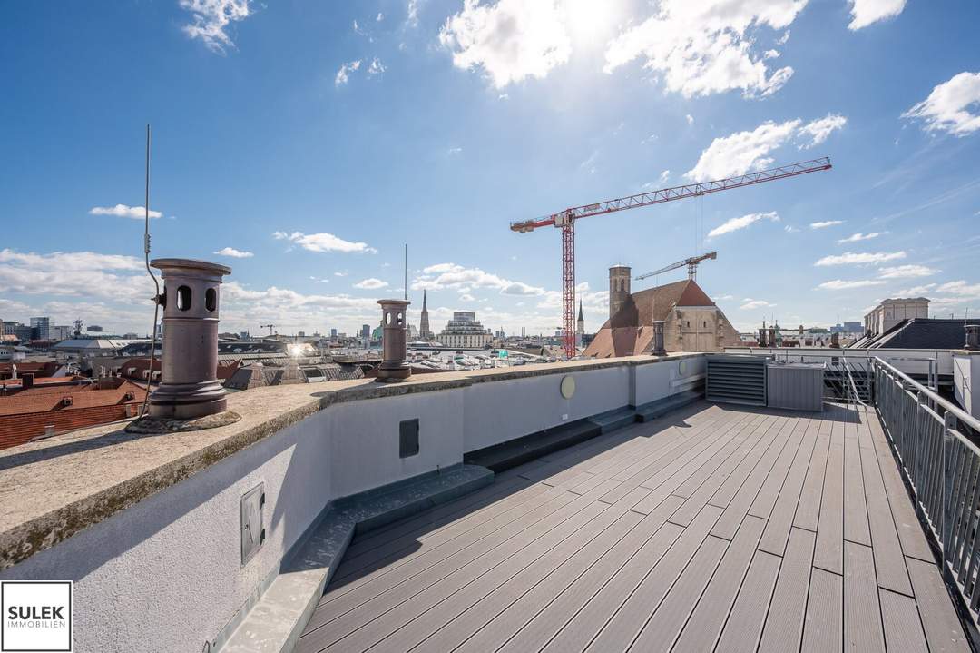 Löwelstraße: Klimatisierte Maisonette-Wohnung mit Dachterrasse in top Innenstadtlage - ab sofort!
