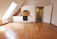 NEILREICHGASSE, sonnige 44 m2 Dachgeschoß, 2 Zimmer, Komplettküche, Duschbad, Parketten, Fernblick