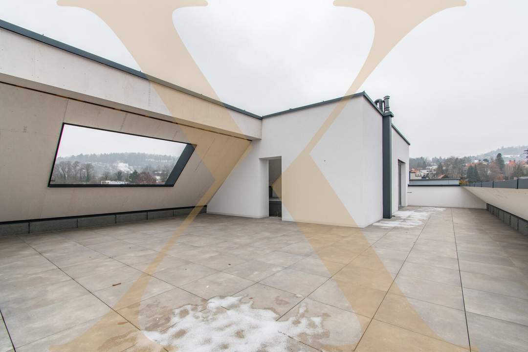 NEUBAU! Traumhafte 4-Zimmer-Penthousewohnung mit riesen Dachterrasse in Linz-Urfahr zu verkaufen!