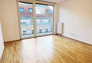 AM SPITZ-NÄHE, gepflegte 36 m2 Neubau mit 4 m2 Balkon, 2 Zimmer, Komplettküche, Wannenbad, Parketten, Garagenplatz möglich, Leopold-Ferstl-Gasse