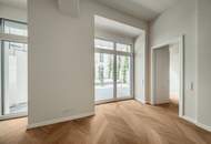 ESSENZ NO. 1 - Die neue Avantgarde des Wohnens - Traumhafte Erdgeschoß-Terrassen-Wohnung mit Gewölbedecke in revitalisiertem Altbau