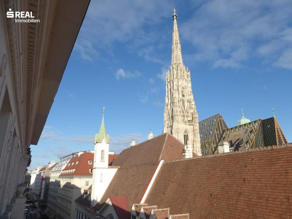 Nahe Stephansplatz - ERSTBEZUG ab 15.1.2026 - erstklassig sanierte Altbauwohnung mit kleinem Balkon im Jahrhundertwendehaus