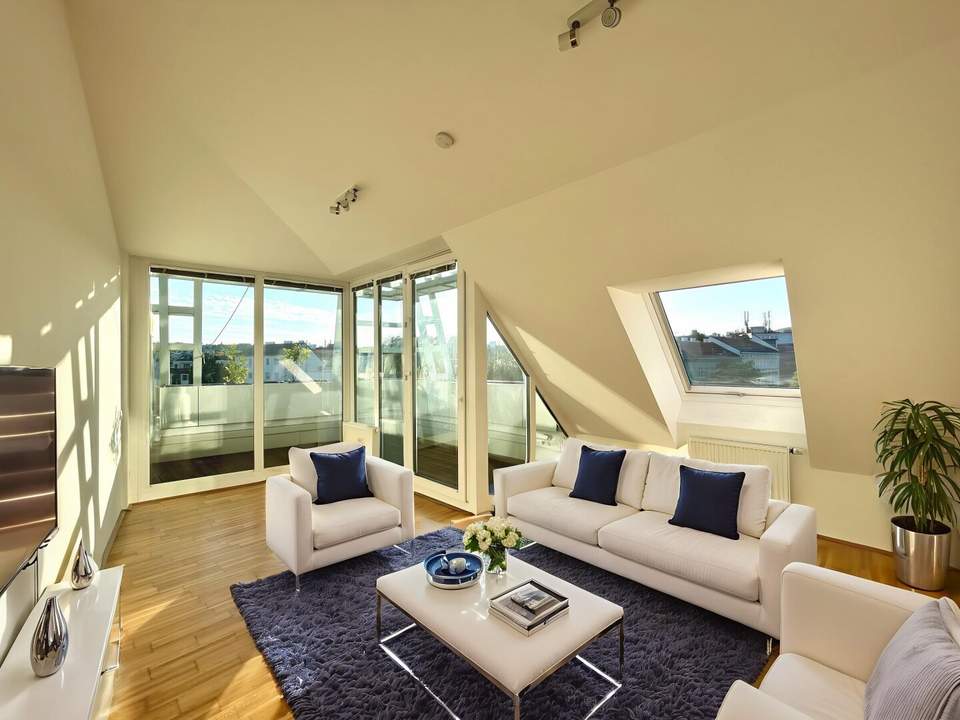 1190! Sonniges 3-Zimmer-DG mit Terrasse nahe Privatklinik Rudolfinerhaus ab Oktober 25!
