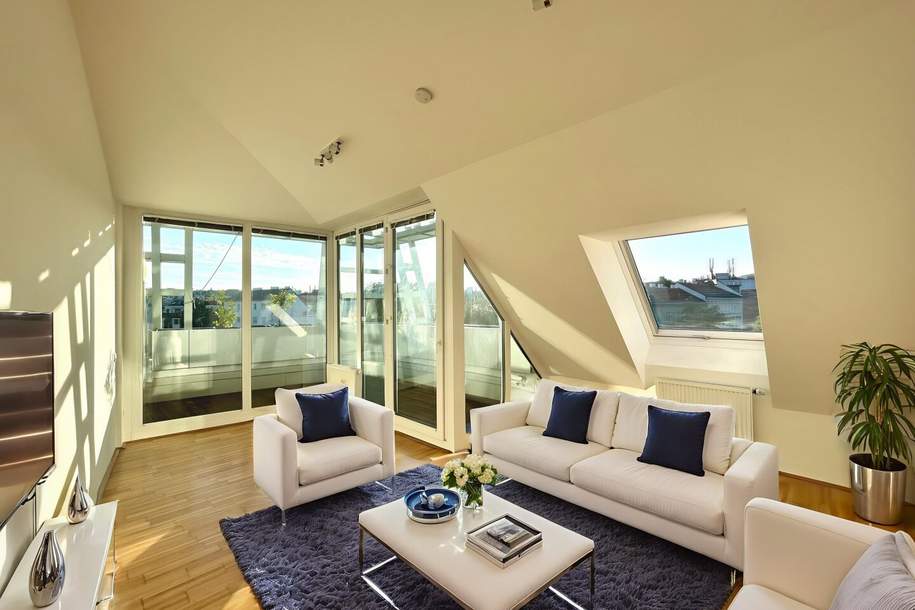 1190! Sonniges 3-Zimmer-DG mit Terrasse nahe Privatklinik Rudolfinerhaus ab Oktober 25!, Wohnung-miete, 1.788,90,€, 1190 Wien 19., Döbling