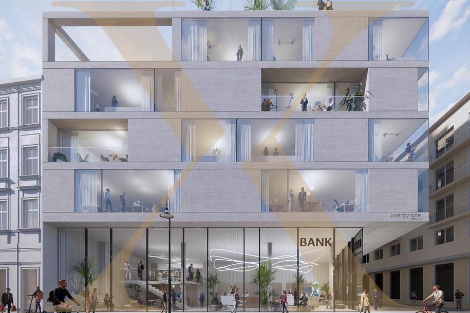 Erstbezug: Moderne Büro-/Geschäfts oder Gastrofläche in bester Linzer Innenstadtlage zu vermieten!, Gewerbeobjekt-miete, 17.824,10,€, 4020 Linz(Stadt)