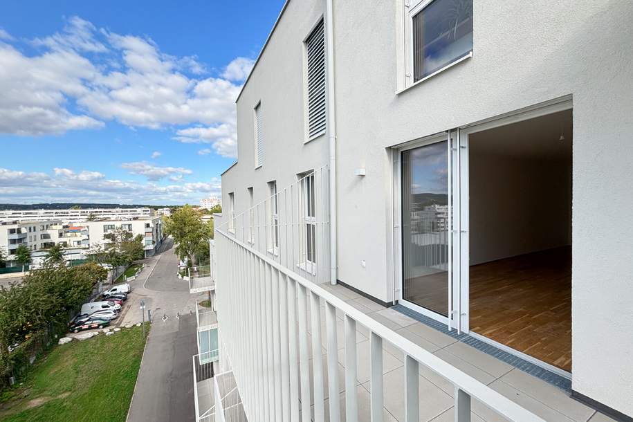 ERSTBEZUG: 3-ZIMMER MIT GROSSEM BALKON UND WEITBLICK - PROVISIONSFREI, Wohnung-kauf, 393.000,€, 1210 Wien 21., Floridsdorf