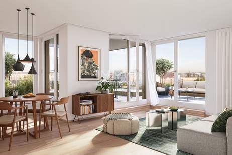 Südwest Terrasse mit Grünblick in nachhaltiger Neubauanlage! Provisionsfrei, Wohnung-kauf, 268.770,€, 1230 Wien 23., Liesing