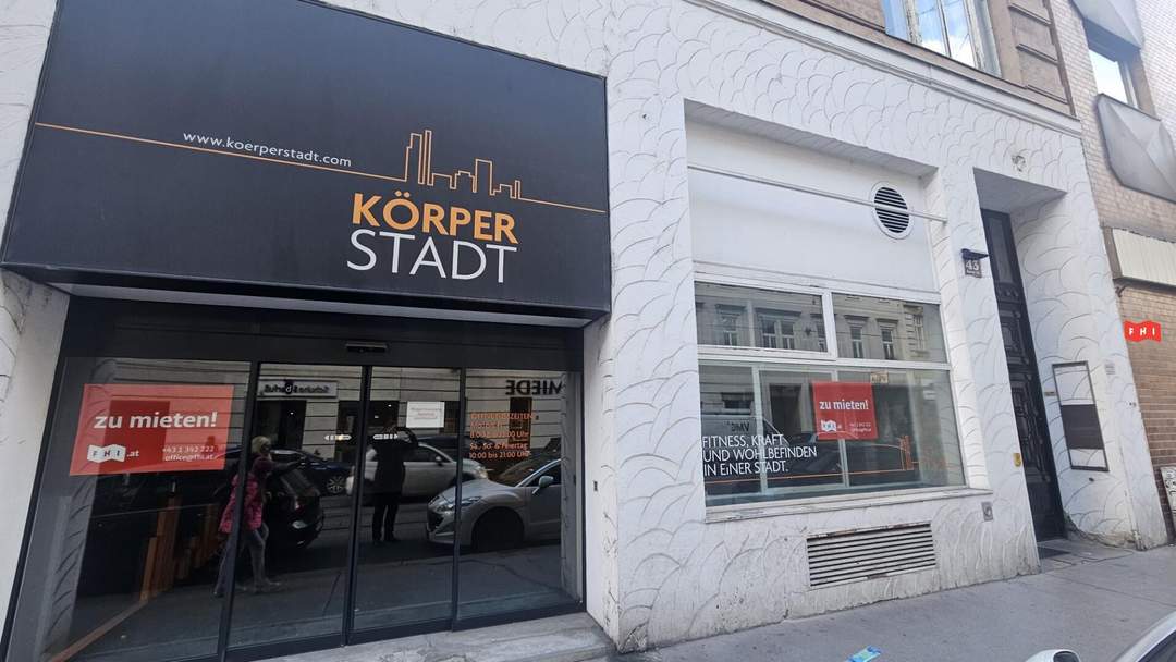 Ebenerdiges Geschäftslokal mit ca. 600 m2 in frequentierter Lage in 1070 Wien (Neubau) nähe Bipa, Billa, Spar ideal für alle Branchen bzw. Ärztegemeinschaft