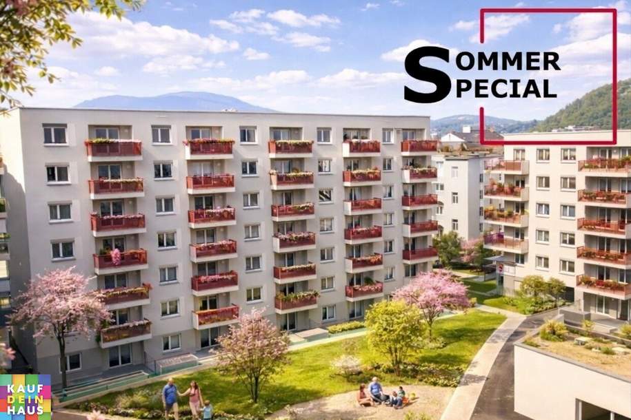 AKTION! 2 MONATE MIETFREI! 3 ZIMMERWOHNUNG MIT LOGGIA!, Wohnung-miete, 990,50,€, 8020 Graz(Stadt)