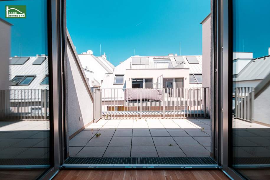 Über den Wolken .... Erstbezug im DG mit Terrasse und Küche in Bestlage unweit der U1 - Kagraner Platz - sofort beziehbar, Wohnung-kauf, 429.000,€, 1220 Wien 22., Donaustadt