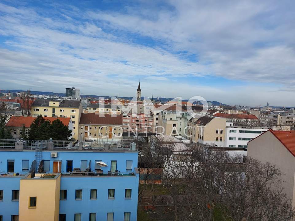 Blick über Wien: Dachgeschoß-3-Zimmer-Maisonette mit Balkon+Terrasse Schlachthausgasse 46w1.21