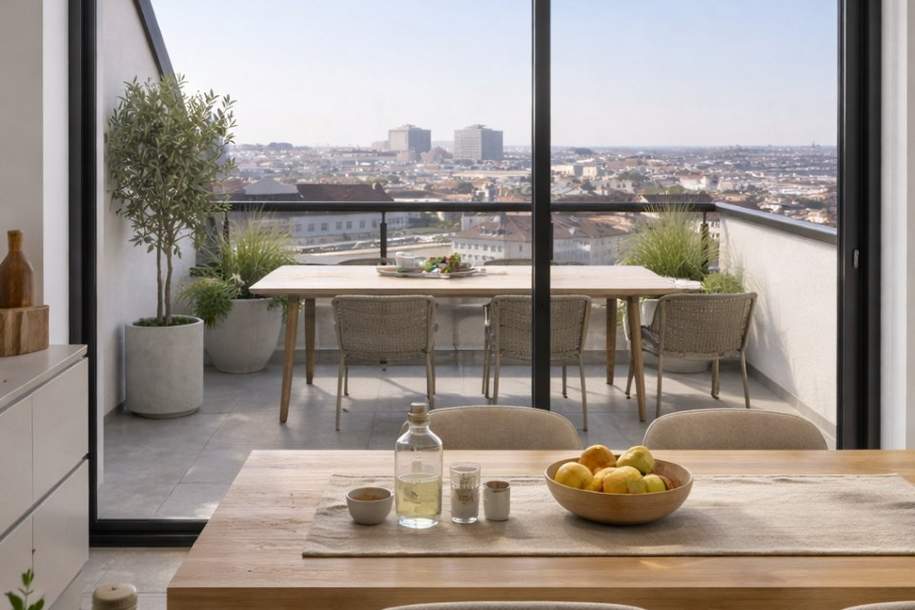 Erstbezug am Tivoli | DG-Maisonette mit atemberaubenden Fernblick | Fertigstellung Ende 2026, Wohnung-kauf, 910.000,€, 1120 Wien 12., Meidling