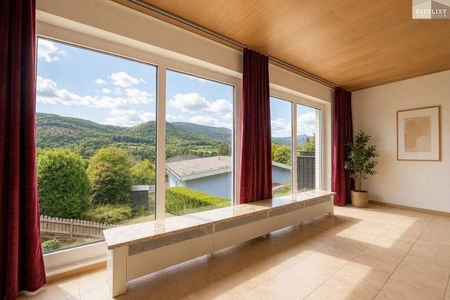 Wohnen im Grünen – gepflegtes Einfamilienhaus mit Fernblick in Ober-Piesting, Haus-kauf, 419.000,€, 2753 Wiener Neustadt(Land)