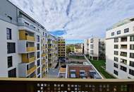 Innenhof-Ruhelage mit Balkon beim Donauzentrum