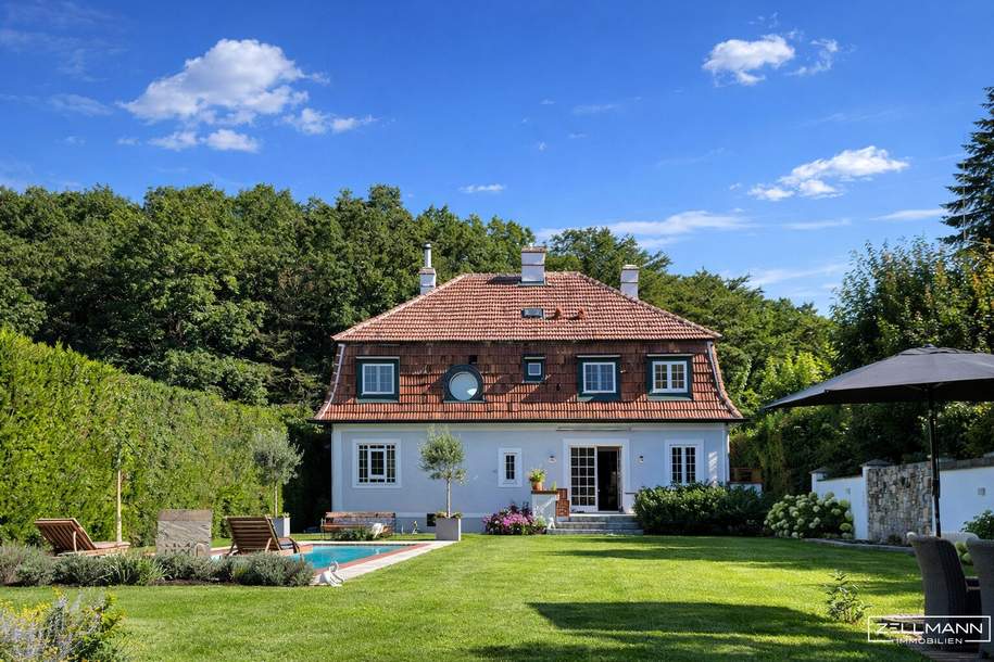 NEULENGBACH | Revitalisierte Landhausvilla mit Stil und traumhaft großzügigen Grundstück | Pool | ZELLMANN IMMOBILIEN, Haus-kauf, 990.000,€, 3040 Sankt Pölten(Land)